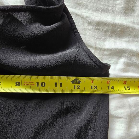 Madewell Smocked Button-Front Cropped Jumpsuit Black Size 4 Easy Comfy - Picture 10 of 11